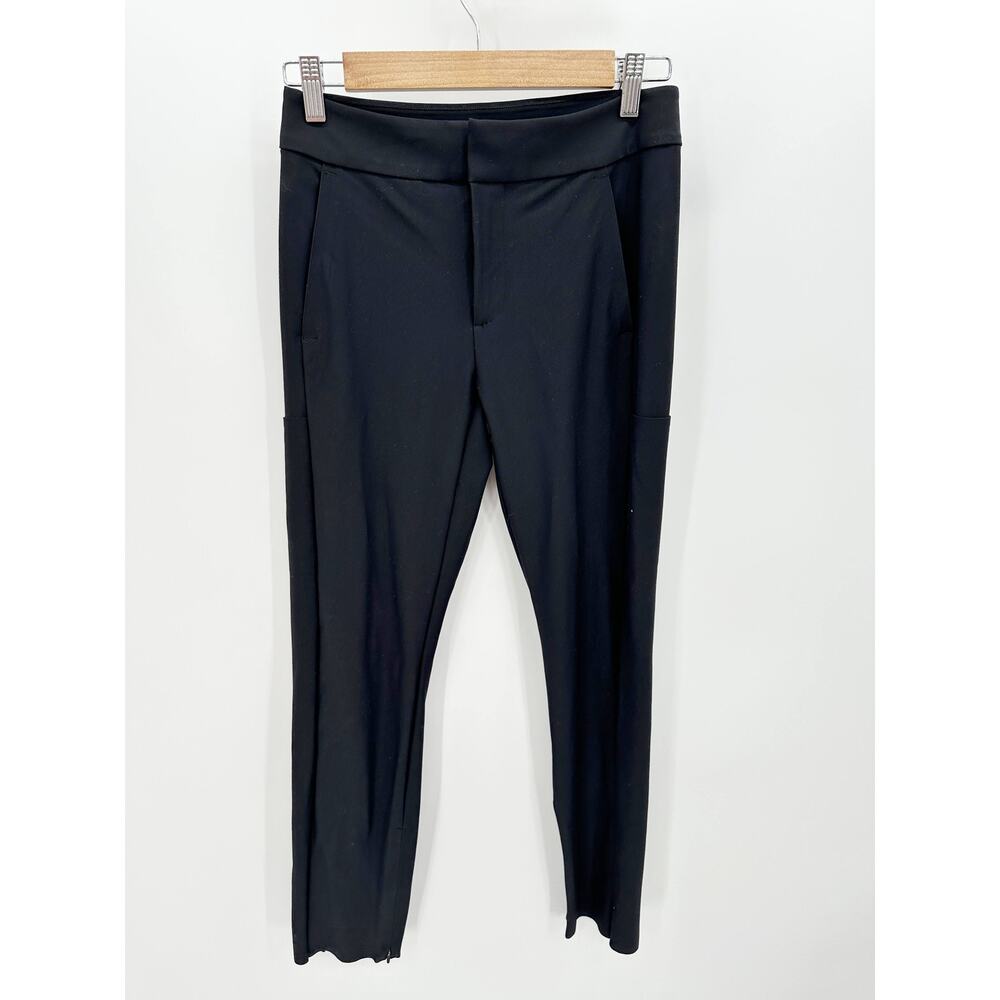 Athleta Stella Shale Black Ankle Zip Stretch‎ Trouser Pants Women's Size 4